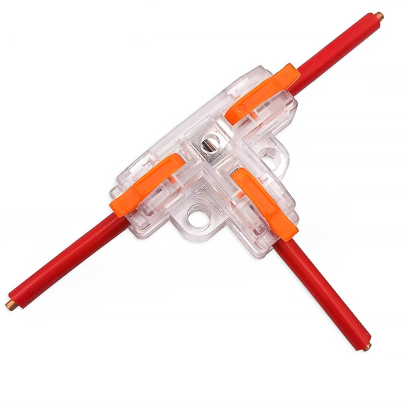 

Wire connector terminal T-wired quick connect terminal transparent copper clip household line distributor