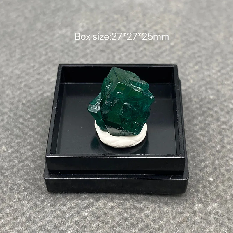

100% natural Congo dioptase raw stone mineral specimen healing crystal ,beads +Box size:27*27*25mm