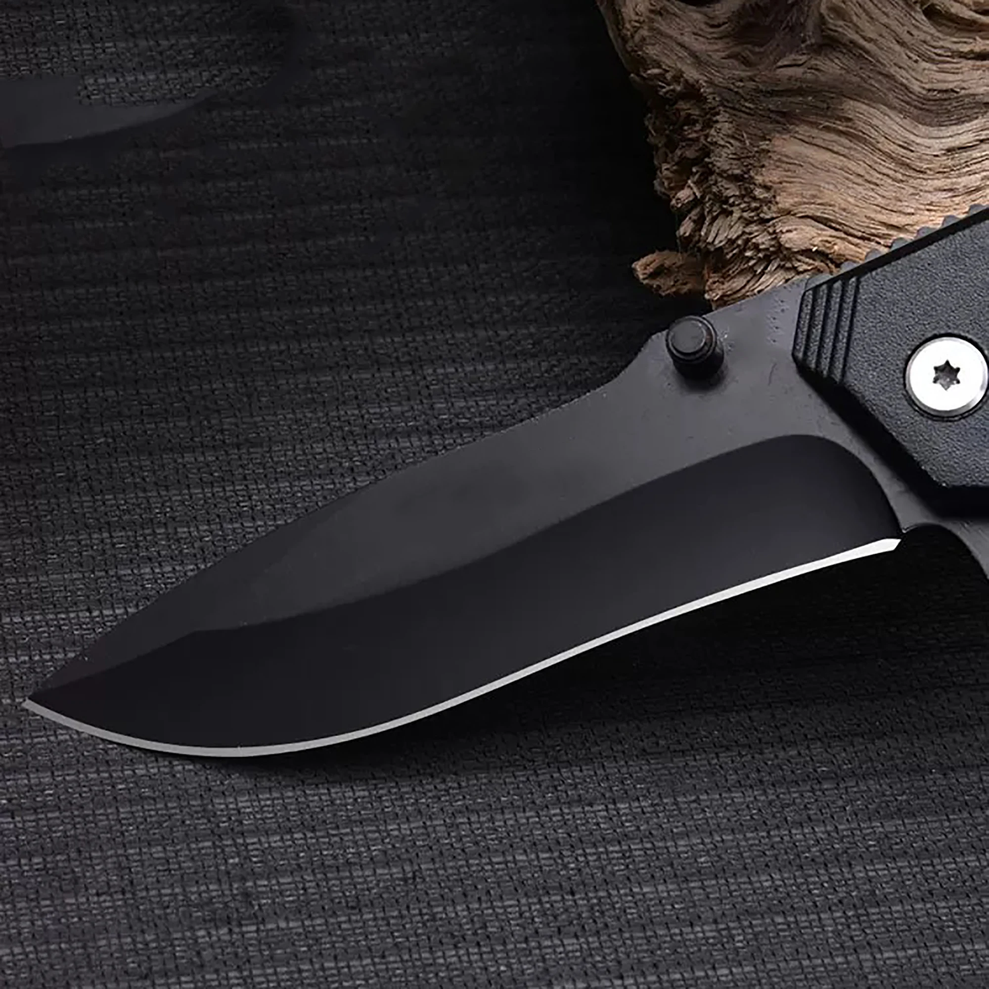 Stainless steel convenient folding knife EDC pocket folding knife is suitable for outdoor camping, fishing, survival and hunting