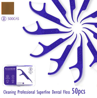 Original Soocas Dental Floss Daily Tooth Cleaning Professional Superfine Dental Floss 50pcs/set top quality