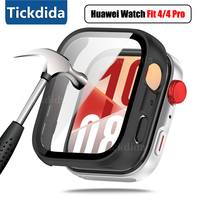 Tempered Glass+Case for Huawei Watch Fit 4 Pro Fit4 Screen Protector Frame Bumper Cover for Huawei Watch Fit 4 Case