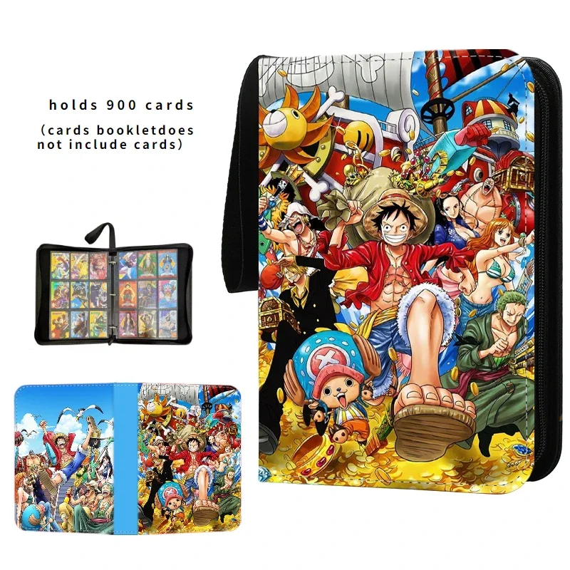 Anime 40-900pcs One Piece Luffy Zoro Card Book Pu Super Large Capacity Card Binder Display Game Collection Card Kids Toy Gift