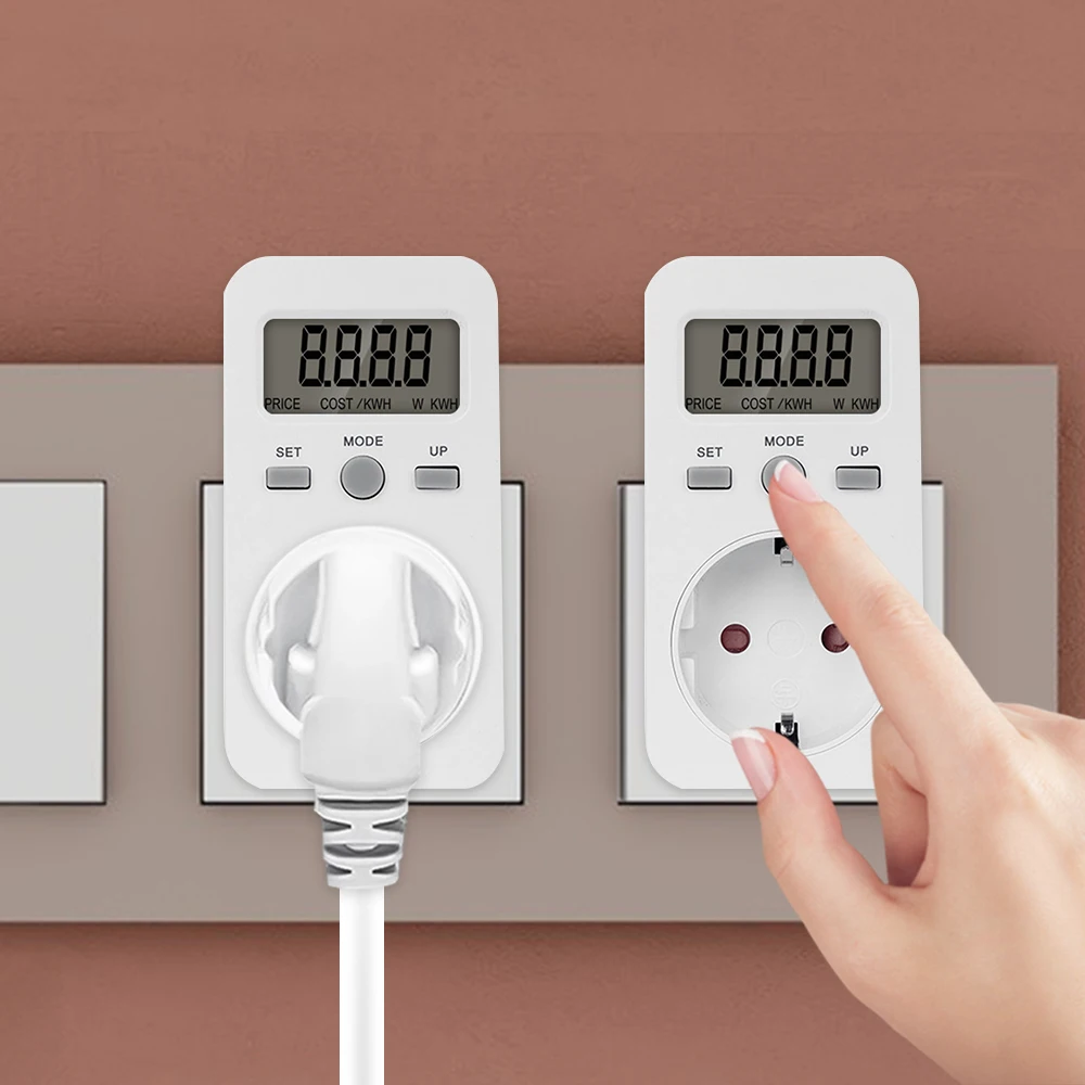 Medidor de Energia Digital, Tomada Wattmeter, Tensão, Consumo de Energia, Watt AC, Analisador de Eletricidade, Monitor Tester, EU, US Plug, 230V