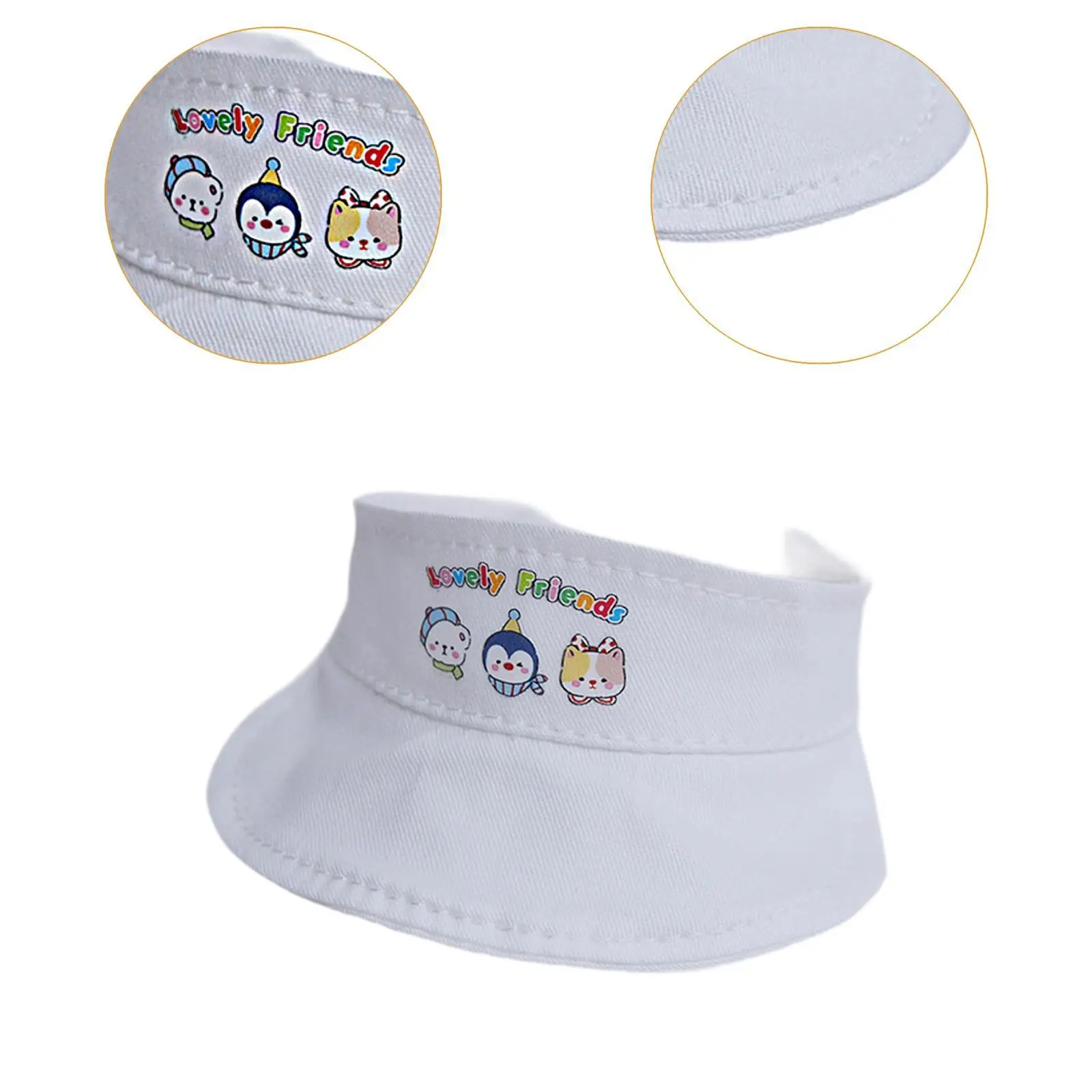 Plush Doll Visor Hat Plush Doll Sun Visor Hat Dress up Your Dolls Photo Props Pretend Play Stylish Doll Accessories Soft