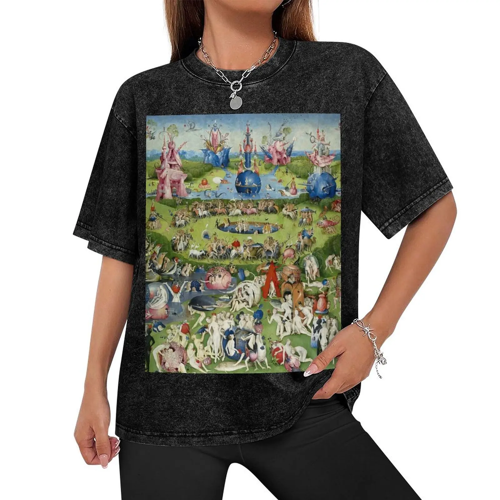 Bosch Garden of Earthly Delights T-Shirt customs anime t shirts oversized t shirt anime fruit of the loom mens t shirts