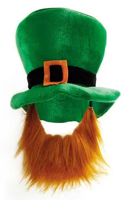 Drop ship all'ingrosso Green Irish Festival promozionale St. Patricks Day Hat St. Patricks Day Costumes cappello a cilindro verde con barba