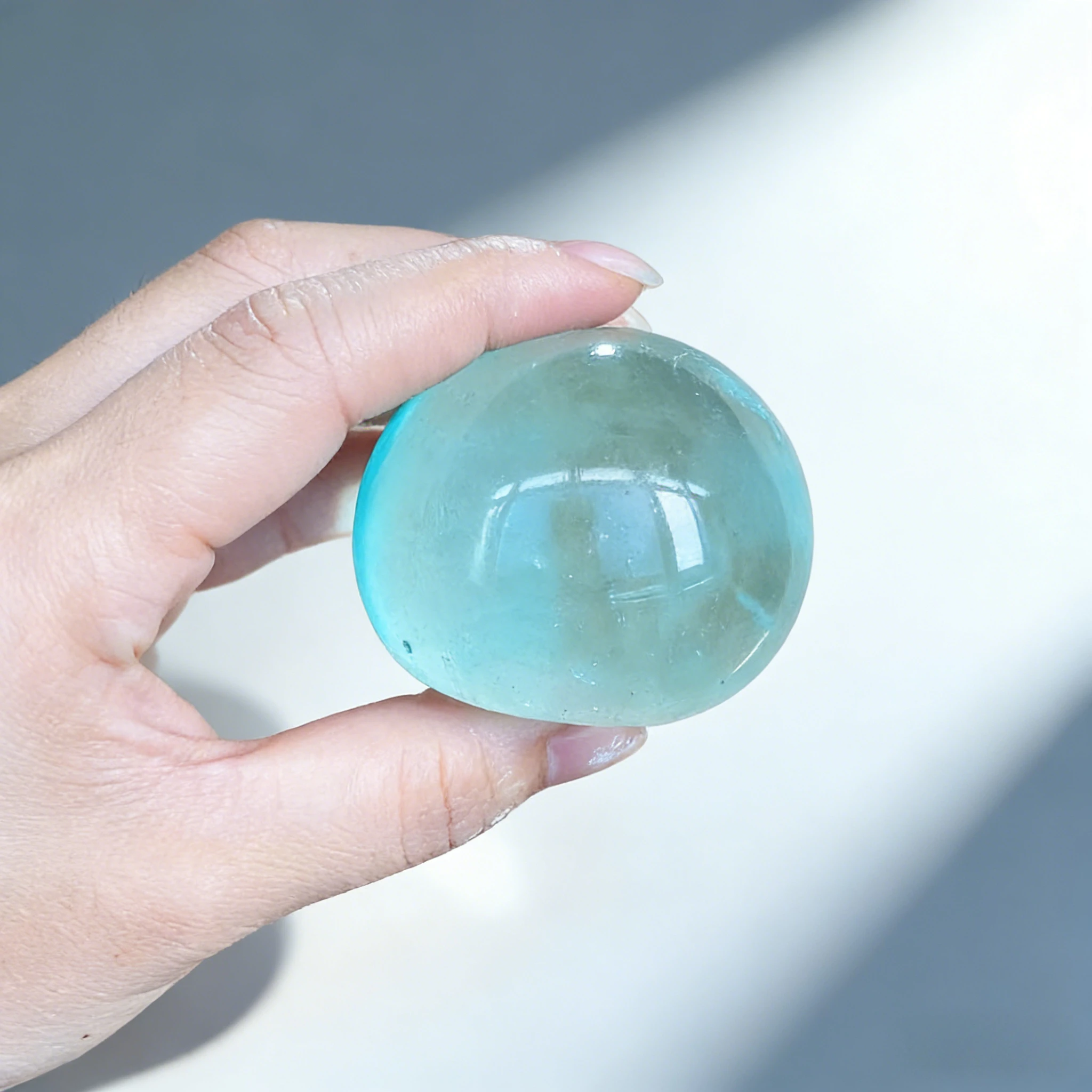 Juguete Blandito de Maltosa Azul, Lindo Mochi Antiestrés, Juguete Sensorial Suave, Bola Transparente Azul Simulada, Juguete de Descompresión de Rebote Rápido