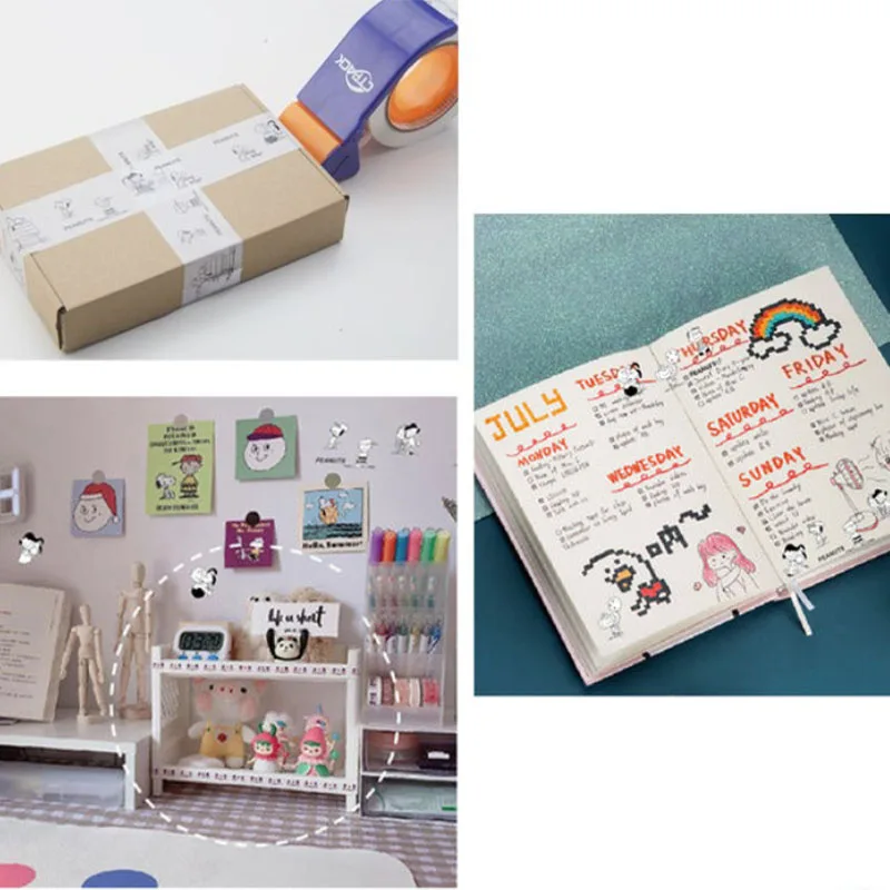 New Kawaii Cute Snoopy Adhesive Tape Packaging and Sealing Tape Express Packaging Sealing Tape Anime Peripherals Festival Gift