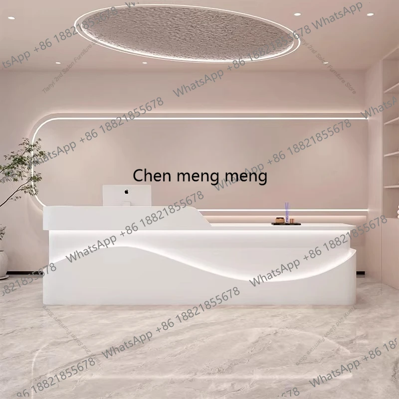 Nordic High-End Beauty Salon Cashier Counter Modern Clothing Store Art Dance Training Class Company Front Desk Furniture