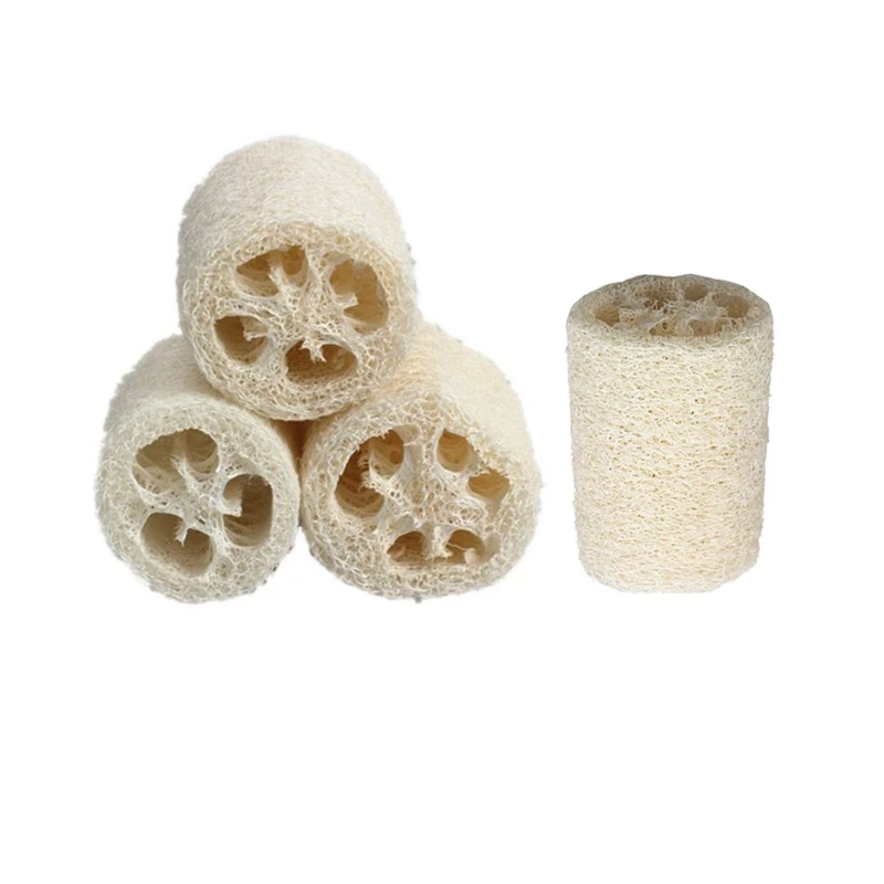 50Pcs Body Shower Loofah Sponge Natural Loofah Exfoliating Bath Sponge White Premium Exfoliating Biodegradable Loofah