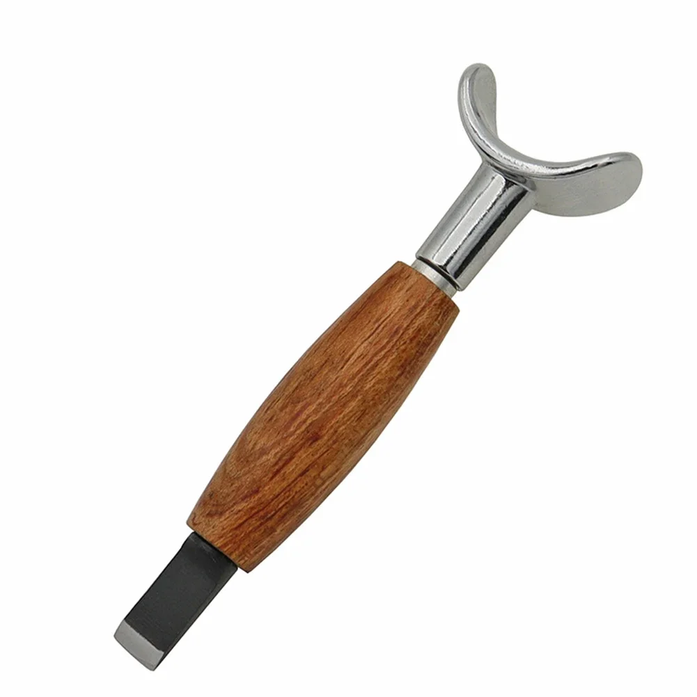 Sleek Design Leather Carving Rotary Tool  Comfortable Wooden Handle  Flexible U Shaped Design  Premium Metal And Wood Materials