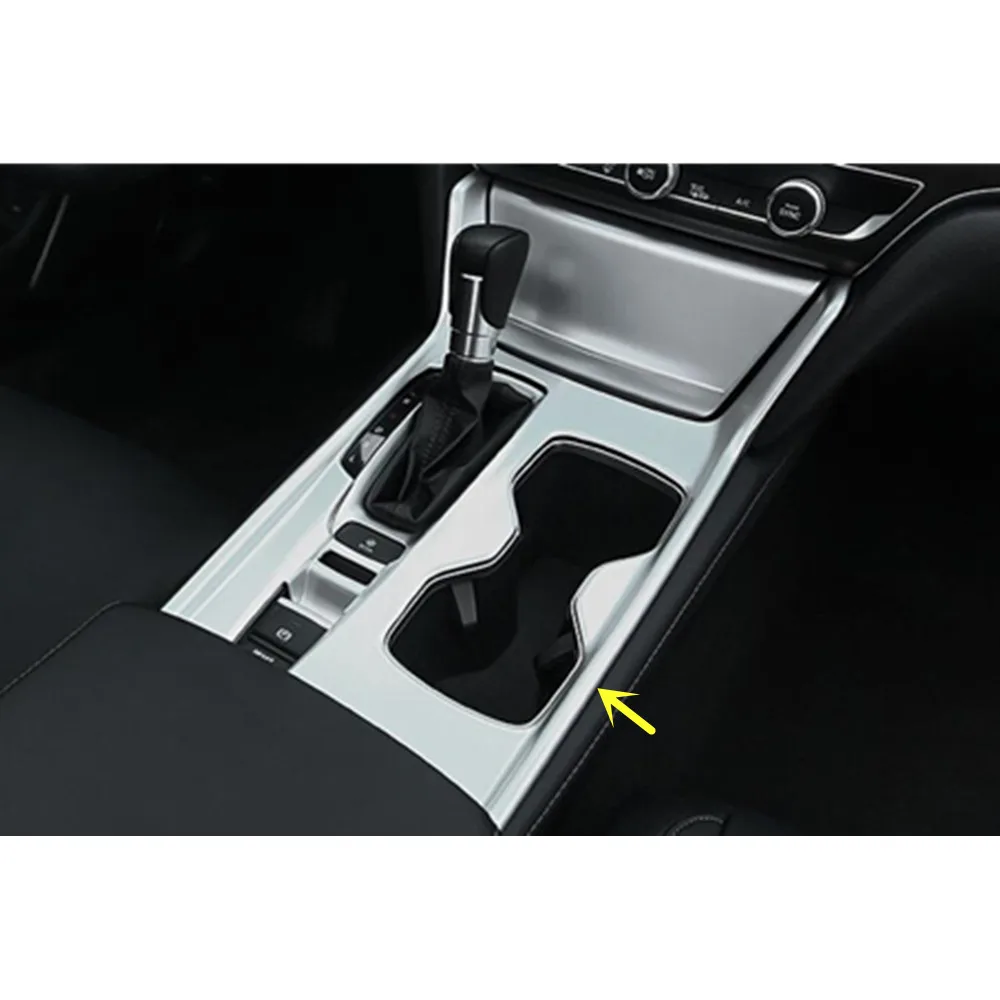 For Honda Accord 10th 2018 2019 2020 2021 2022 2023 Car Garnish Cover Detector Trim Stick Shift Gear Box Cup Holder Frame 2PCs