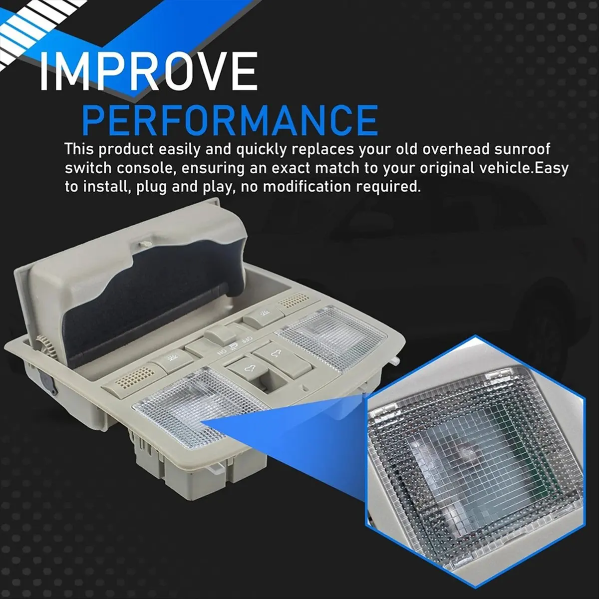 

Efficient- TD12-69-970H75 Reading Lamp Assembly Overhead Console Reading Light for Mazda 6 2009-2013