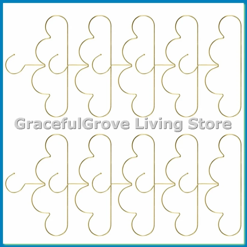 

10 шт. вешалки, нескользящая металлическая вешалка для одежды для малышей, Золотая детская вешалка в форме облака, органайзер для хранения одежды, стойка-ABFB