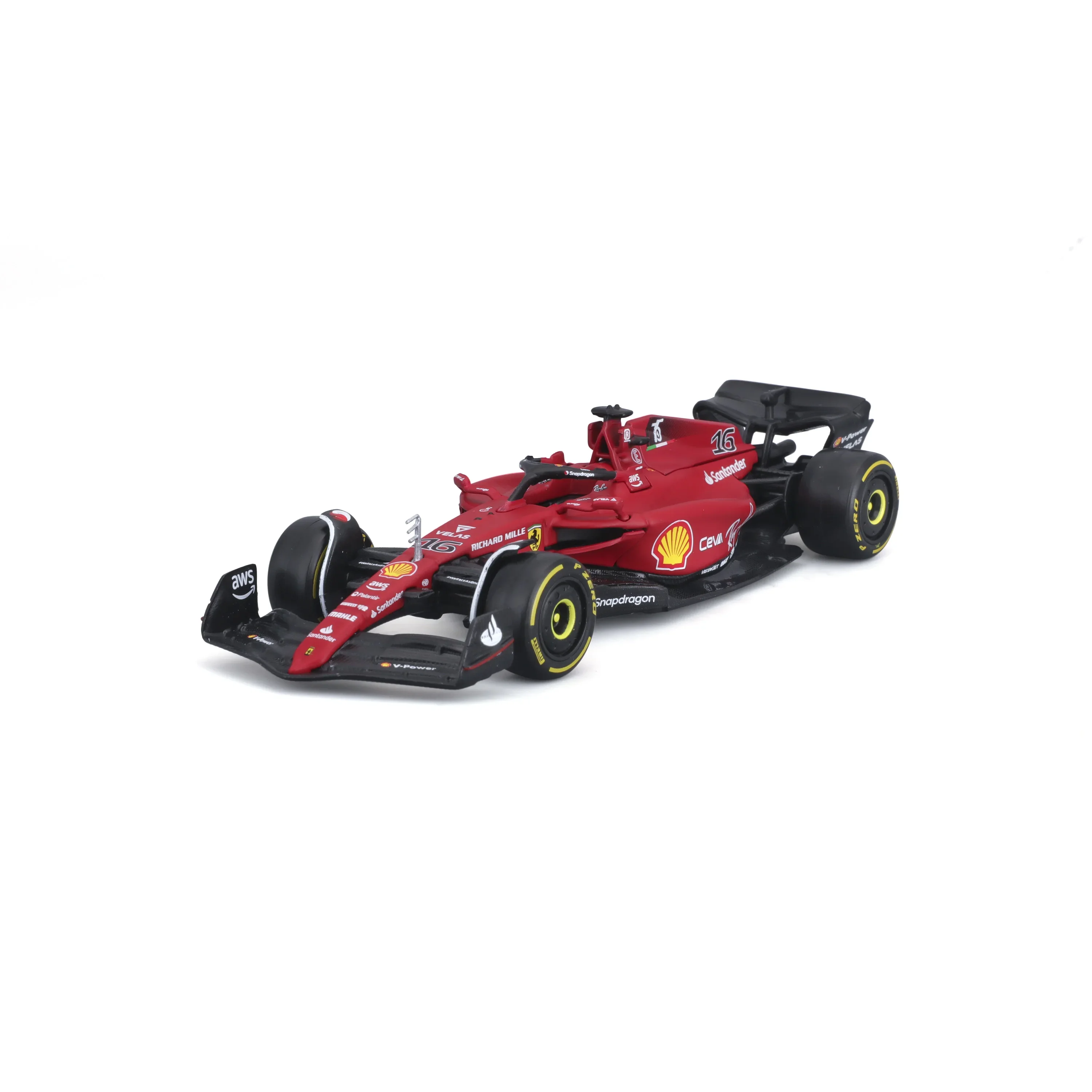 Bburago 1:43 2022 F1 Scuderia Ferrari F1-75 #16 Leclerc #55 Sainz Alloy Luxury Vehicle Diecast Cars Model Toy Collection Gift