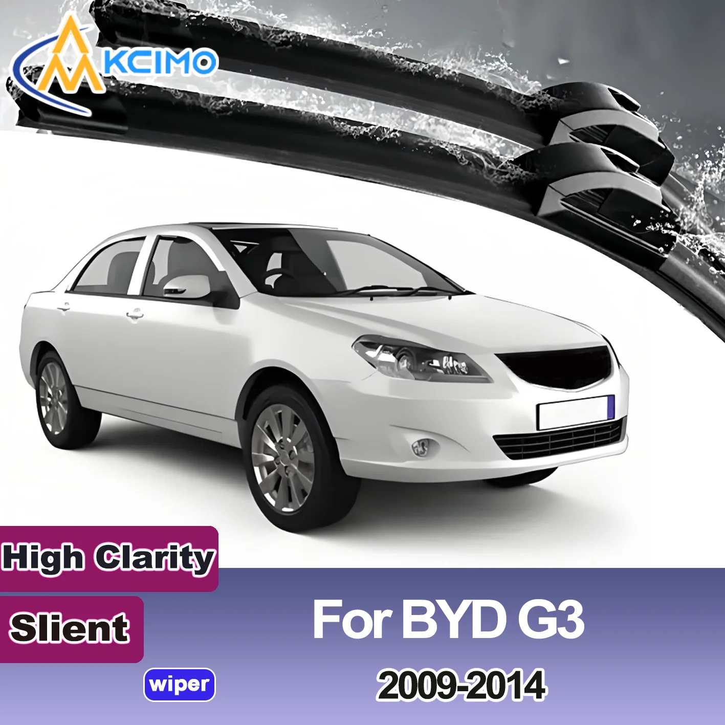 

KCIMO 2PCS New Front Windshield Wiper Blade for BYD G3 2009-2014 Front Windshield Auto Wipers Blade Accessories 2014 2013 2012