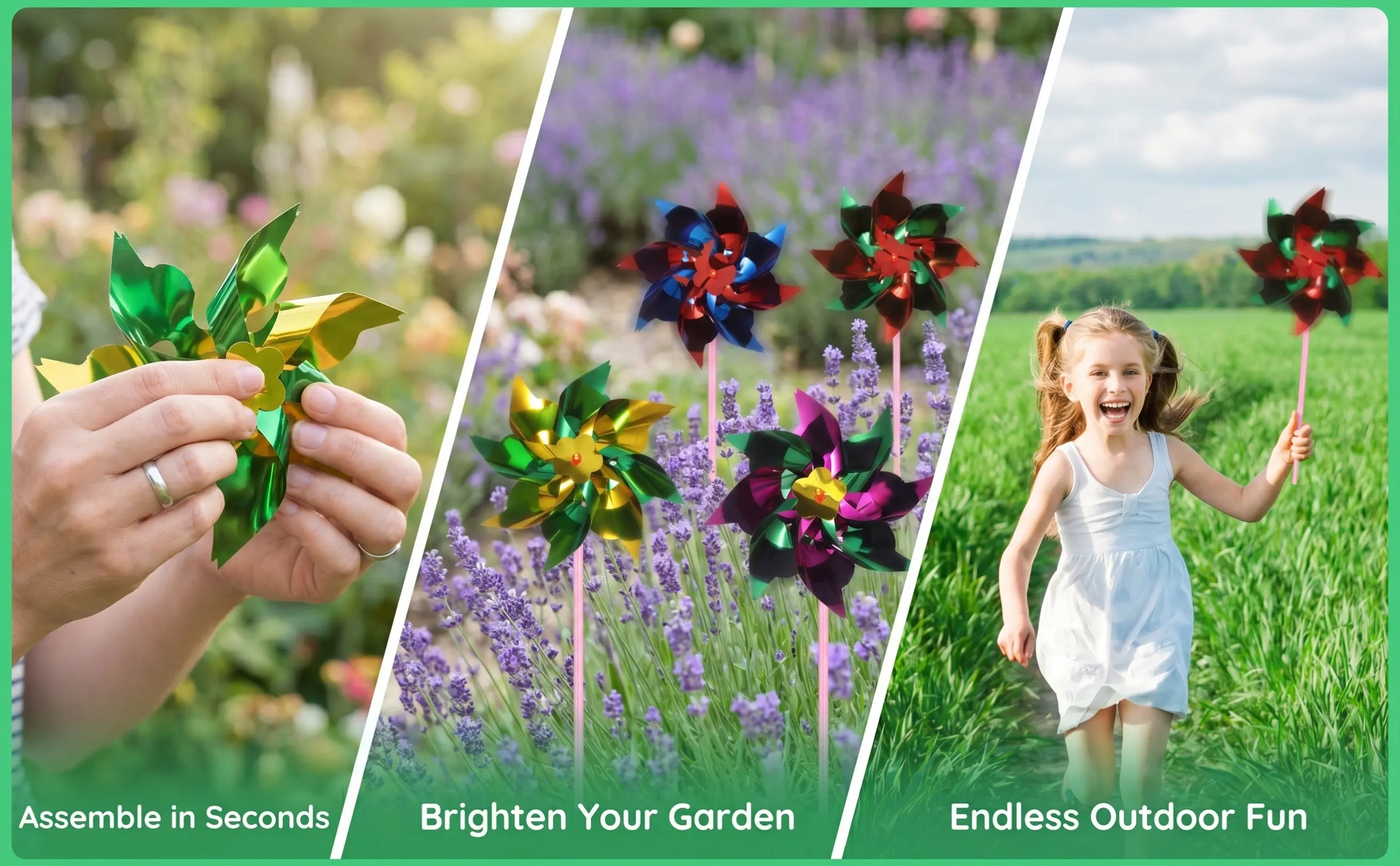 12Pcs Small Colorful Windmill Set for Lawn Party Child Plastic Windwill Decorative Plastic Windwill