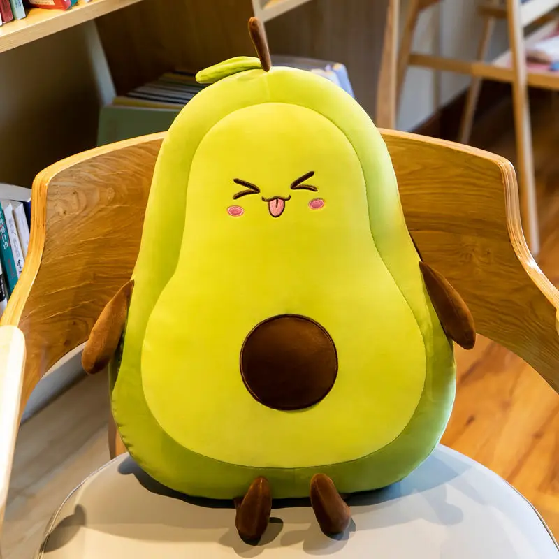 35-45-60CM Cute Avocado Stuffed Plush Toy Filled Doll Fruit Cushion Pillow Soft Plush Doll Toy Child Baby Girl Birthday Gift