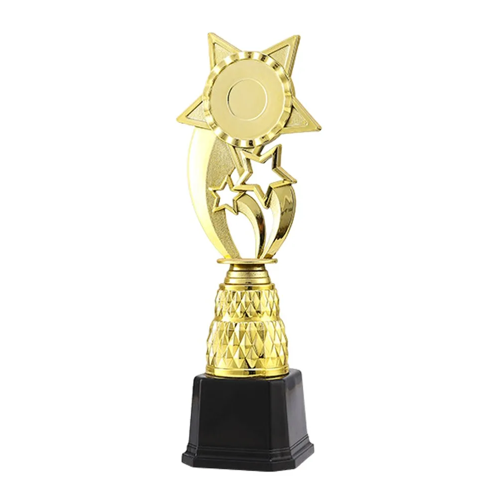 

Creative 22/25/28/30.5 CM Award Cup Golden Color Plastic Material Prize Cup First Place Star Design Trophy Team Competition
