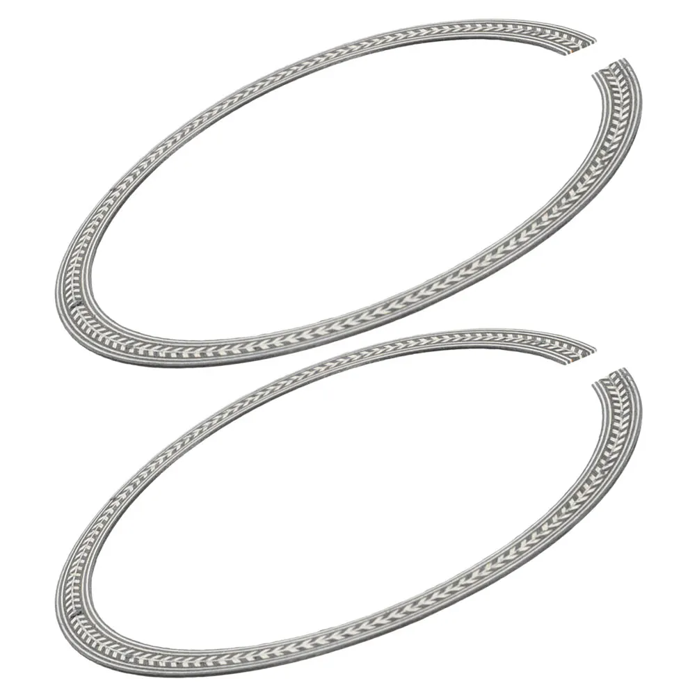 

2Pcs Guitar Soundhole Decoration Wooden Rosette Inlaid Ring Ornament Exquisite Pattern Easy Install Guitar Supplies