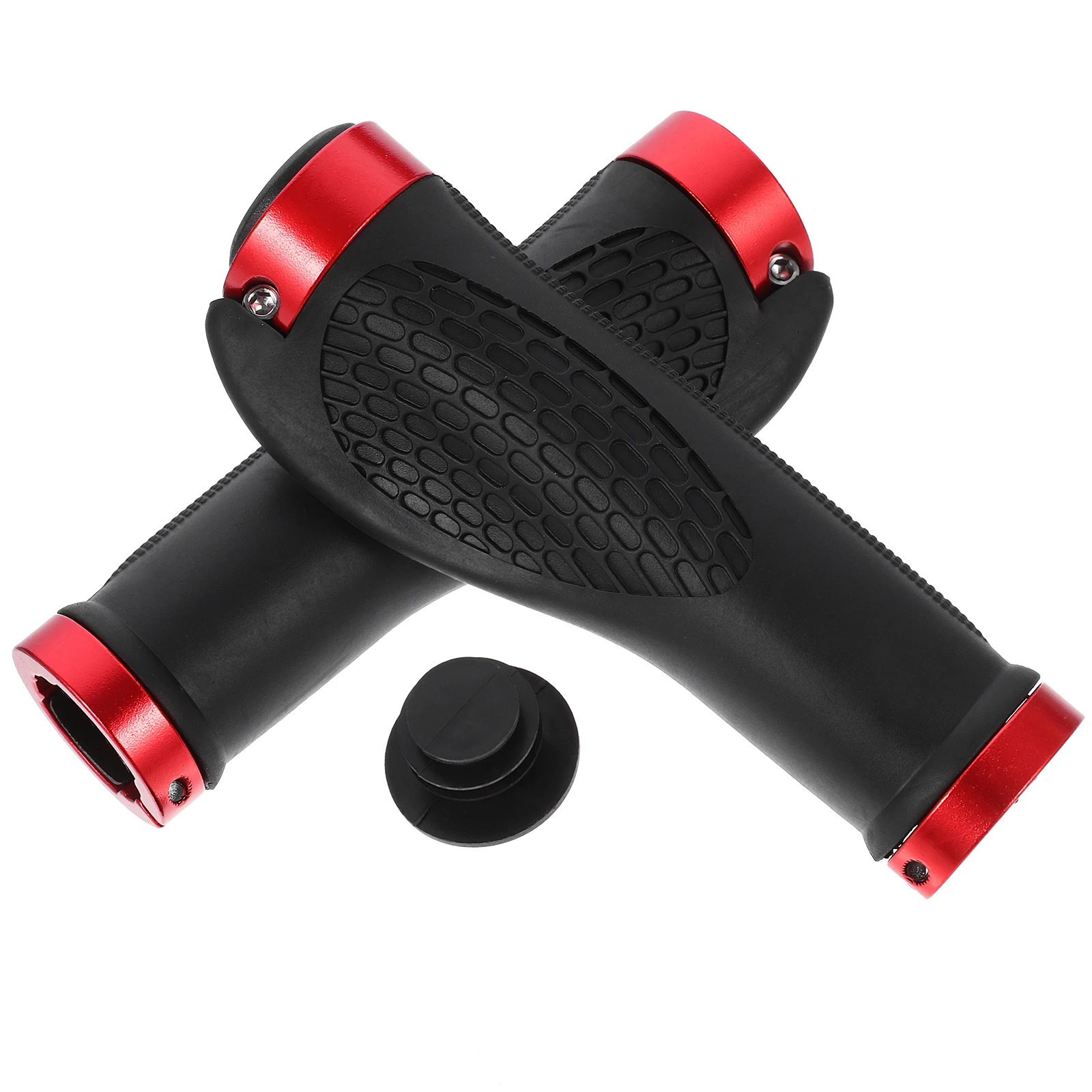 

Ergonomic Bicycle Handlebar Grips Red Durable Anti-skid Vibration Absorption Cycling Cover Mountain Bike Supplies