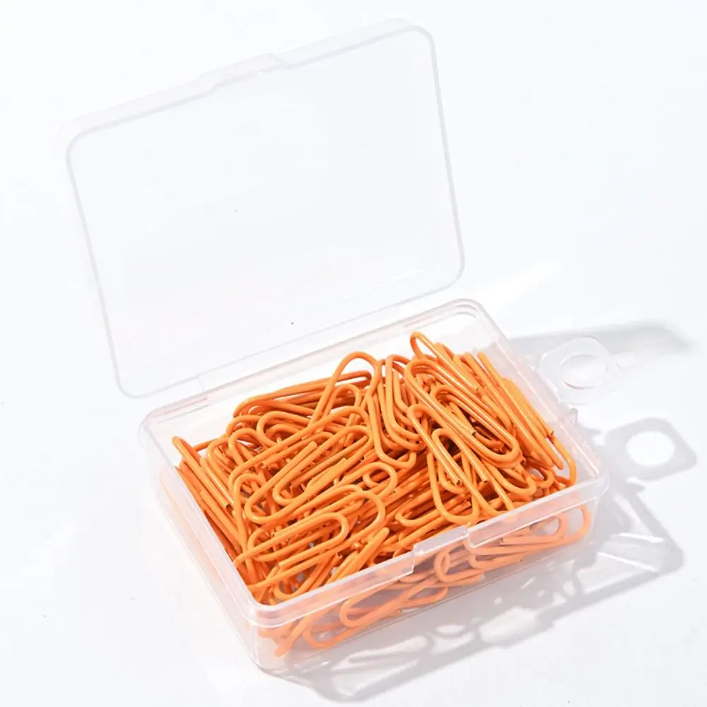 

50PCS File Holder Creative Metal Paper Clips Colored Alloy Bookmark Clip Binding Binder Clamps Office