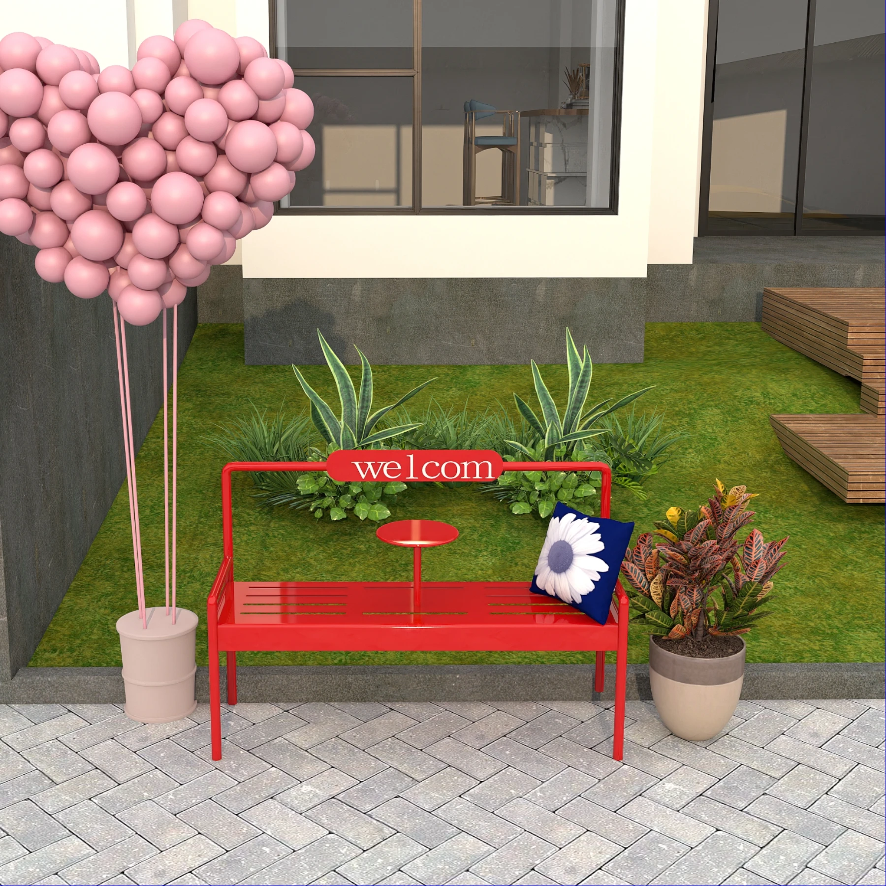 Ins Korea في الهواء الطلق، مقعد بارك مقعد الحليب الشاي مقهى الصالة الرياضية الراحة البراز مركز تسوق كرسي مقعد الحديد #1