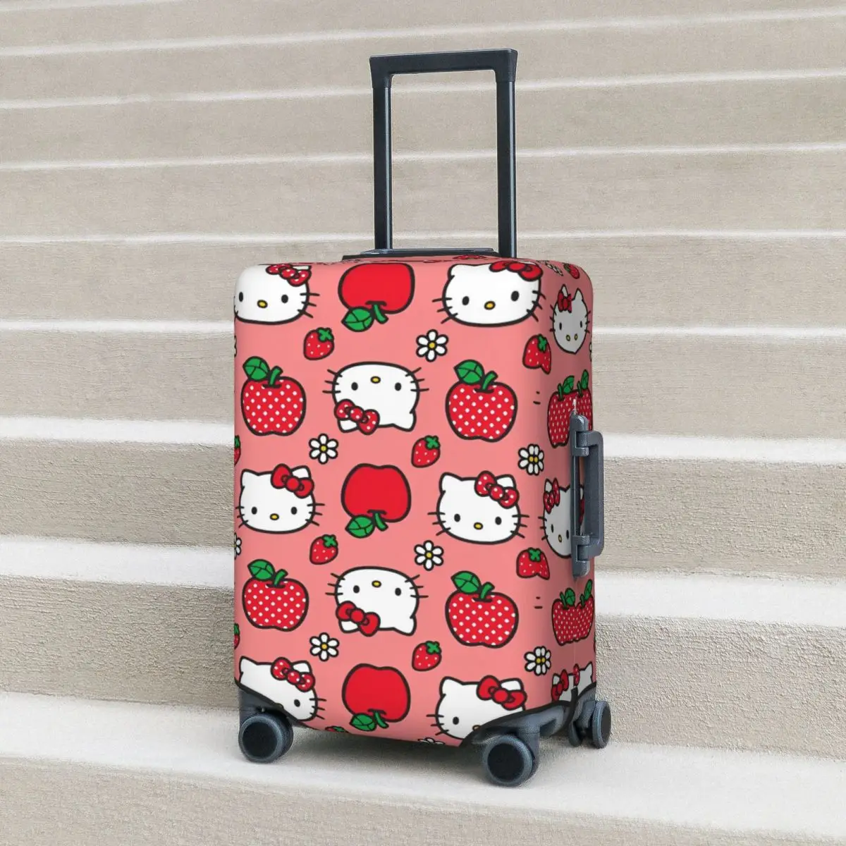 Hello Kitty Apple Strawberry Flower Pattern-bayingimg Suitcase Cover Vacation Business Fun Luggage Supplies Protector