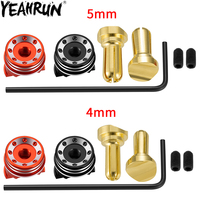 YEAHRUN 1Pair Metal Heatsink Bullet Plug Grips Bullets Set 4/5MM for Electric Screwdriver RC Model Car Airplane Tools