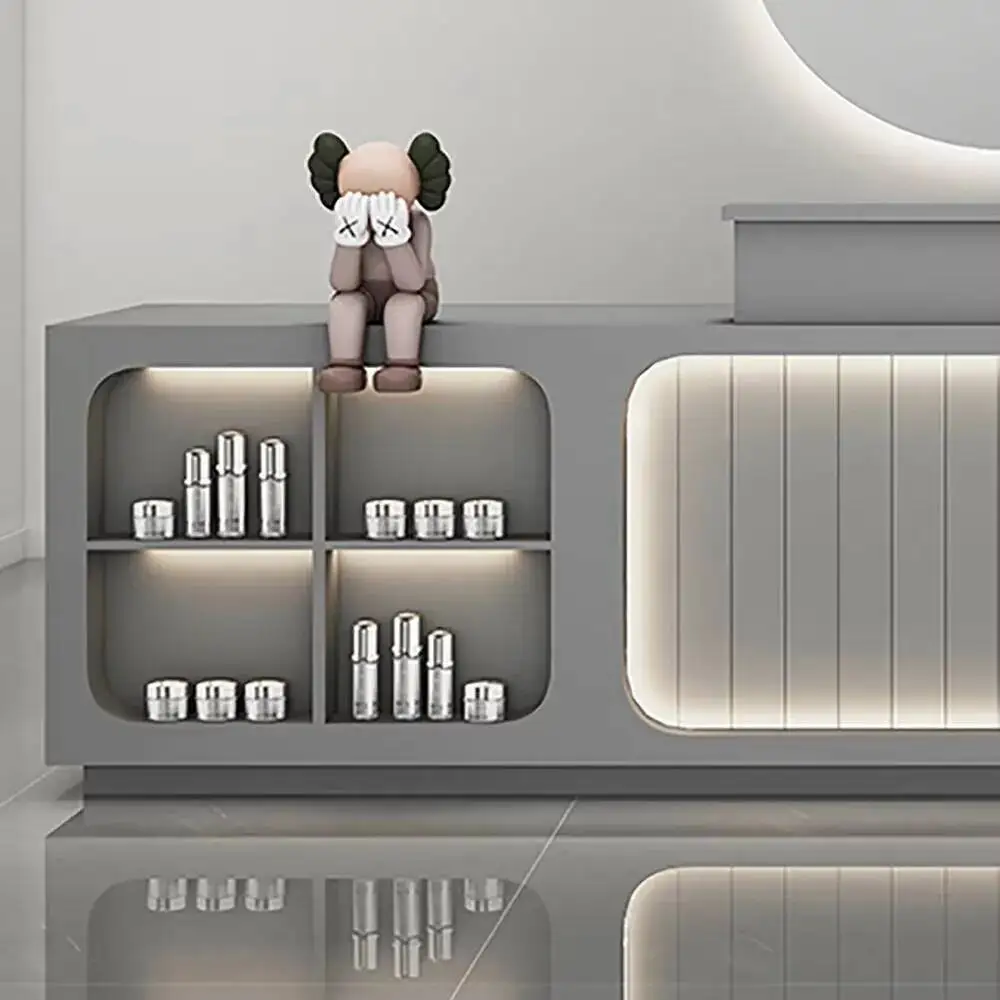 بار خزانة الموضة مكافحة الحديثة البهجة أنيقة الشمال مكاتب الاستقبال بسيطة الجمالية فريدة من نوعها Mostrador الأثاث التجاري #5