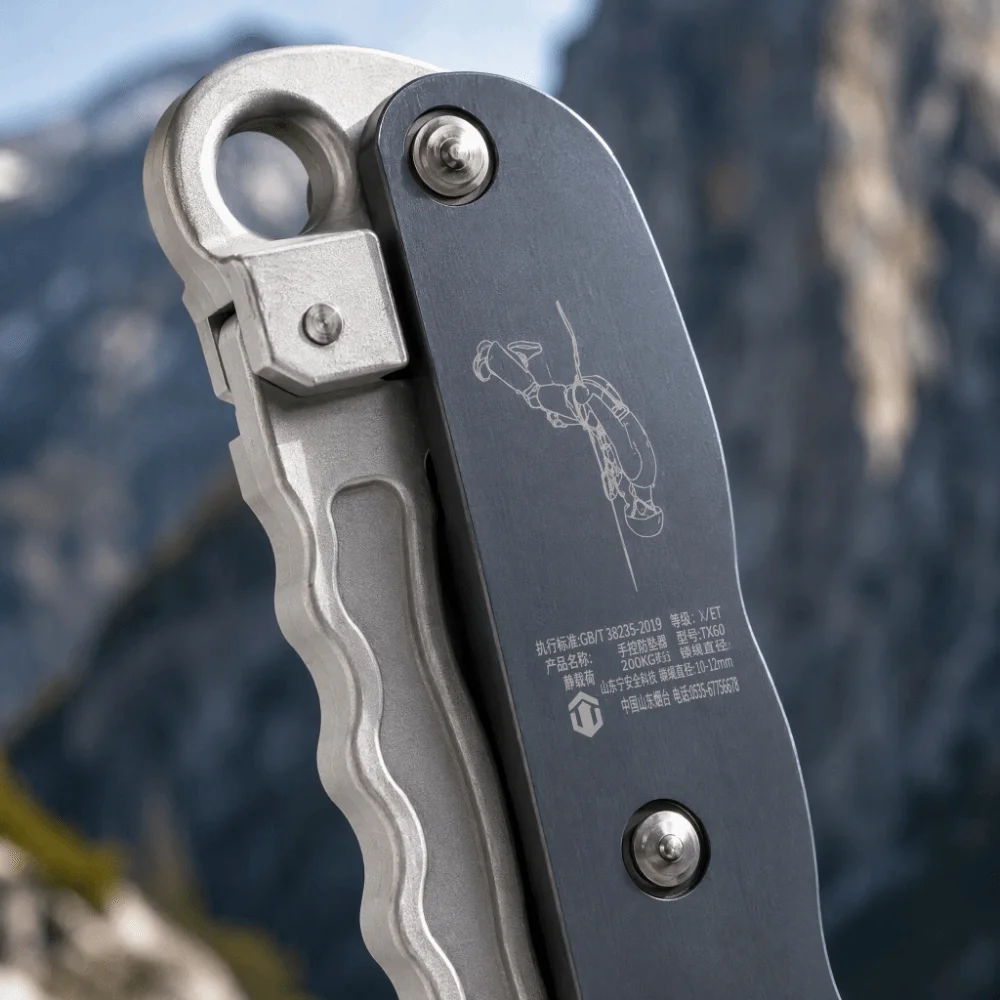 Slow Descent Descender Hand Control Manual Stopper Descending Device Opening And Closing High Altitude Operation