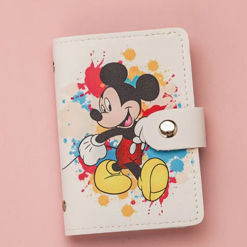 Disney Cartoon Mickey Mouse Student Card Holder Ultra Thin Anti Demagnetization Mini Size Cute Design for Travel Card Storage