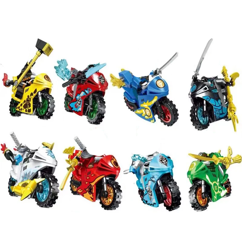 Figurines Ninja blocs de construction de moto Lloyd Kai Jay Zane modèle briques enfants Kits cadeau pour les enfants