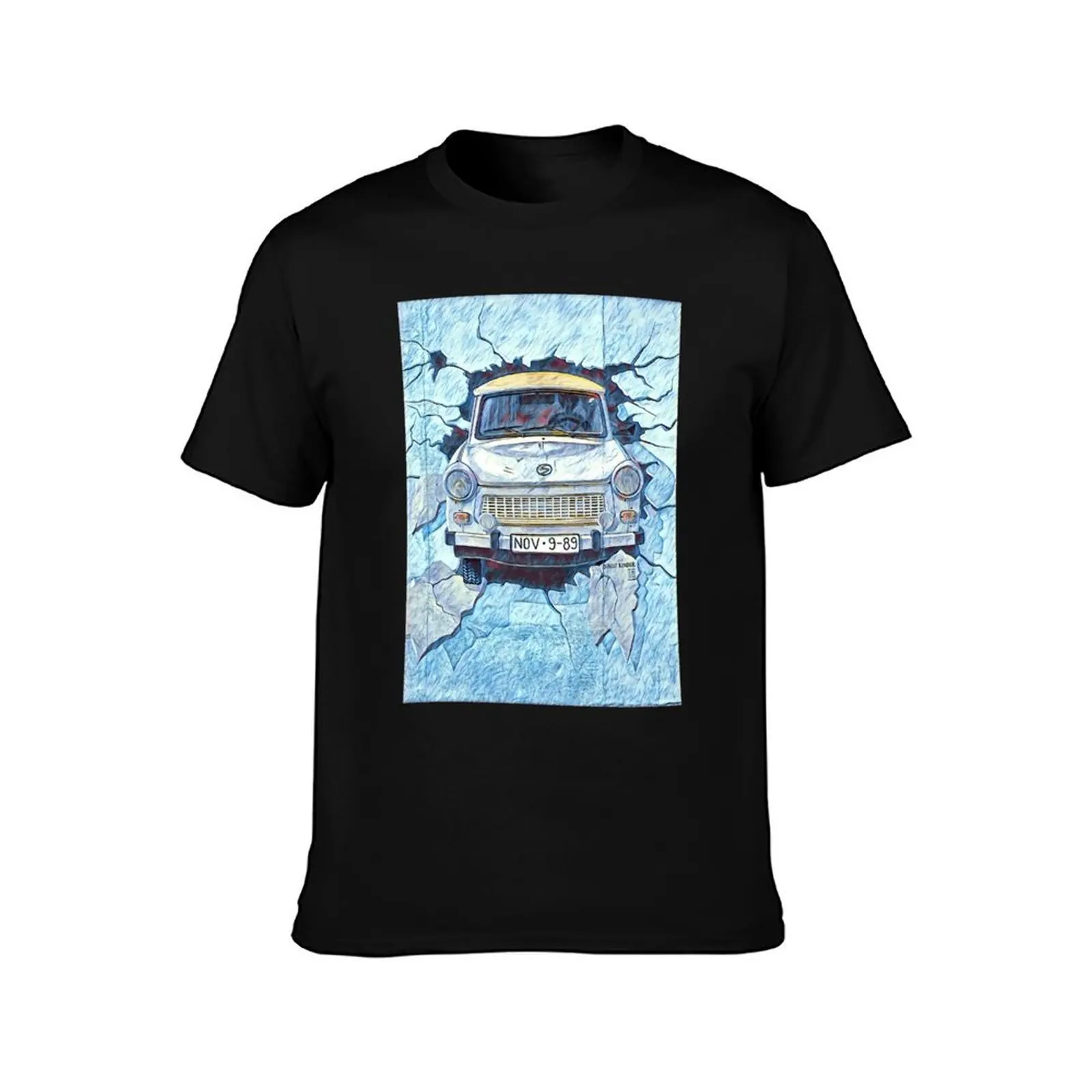Test the Rest, East Side Gallery, Berlin Wall T-Shirt Regular Fit Plain Tee Shirt T-Shirt