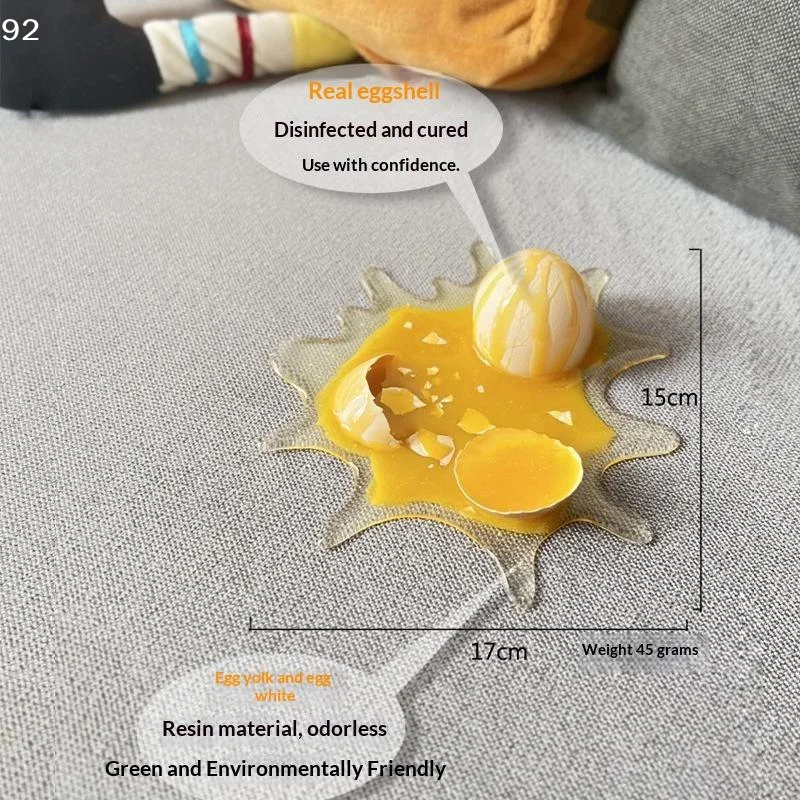 Funny Crushed Broken Egg Desk Cell Phone Holder Creative Parody Prank Stress Relief Toys Stand Home Ornament Decoration Props