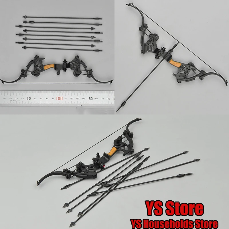 

ZYTOYS ZY16-5 1/6, аксессуар для сцены солдатика, 19 см, мини пластиковый композитный лук, 8 стрел, модель игрушек, подходит для 12 "фигурок, Декор