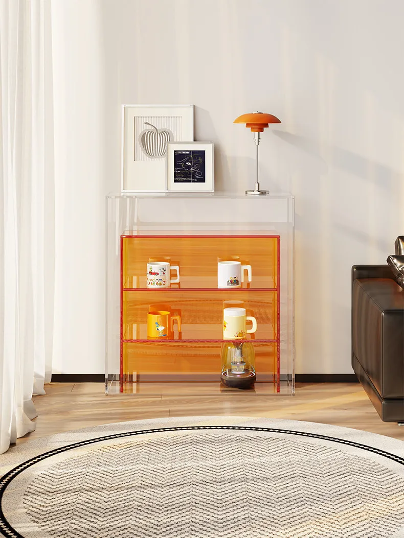 Acrylic Shelf Display Cabinet Figure Wall Multi-layer Floor Shelf Bookcase Designer Furniture Display Cabinet