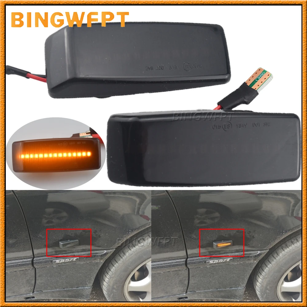 

Автомобильный повторитель указателей поворота для Mercedes Benz S-CLASS W140 1991-1998 светодиодные динамические боковые габаритные огни