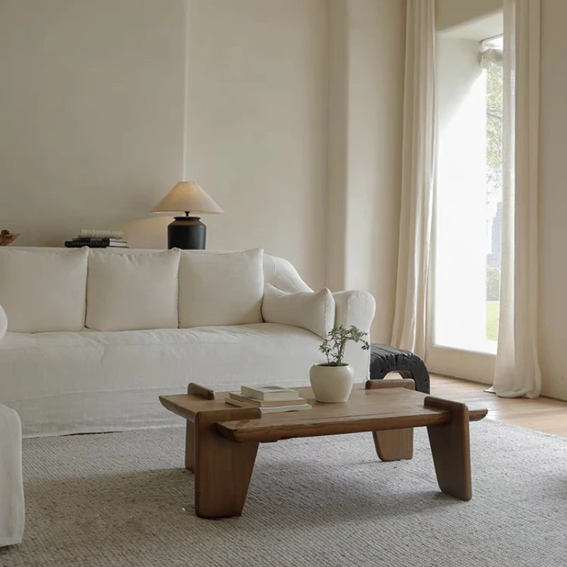 Table basse en bois naturel de luxe moderne, designer, centre minimaliste, meubles de maison