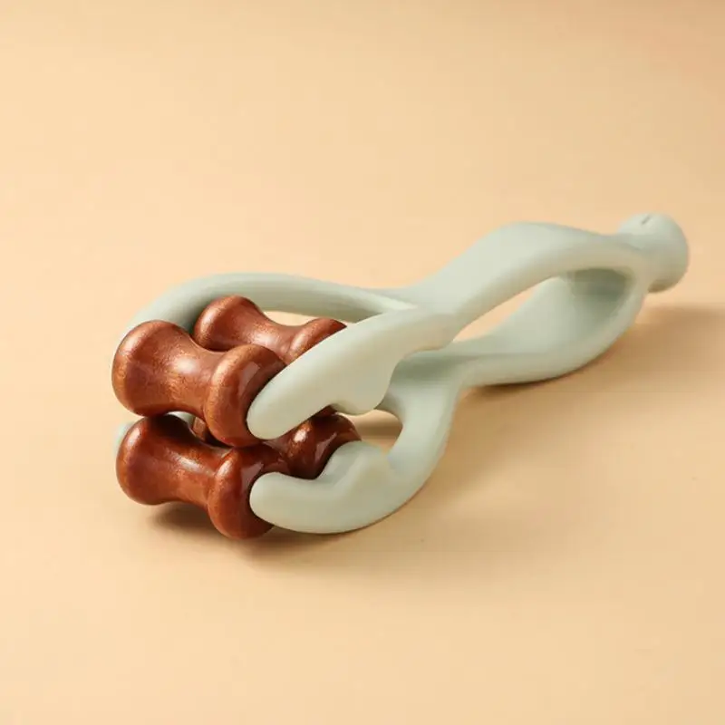 For Hand Meridian Relief Solid Wood Finger Massage Roller With 360° Rollers Clip Design Finger Massager Acupressure Stick