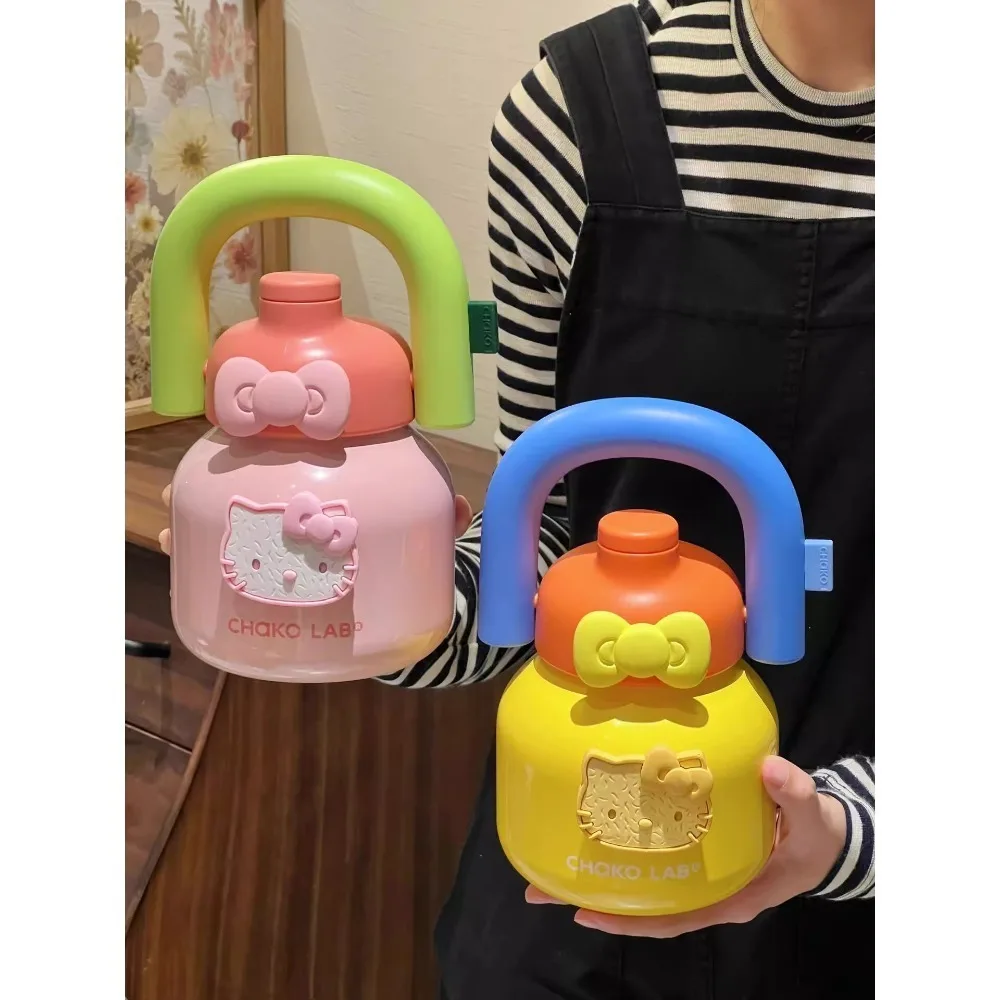 

Большая Изолированная чашка HelloKitty из нержавеющей стали, изысканный подарок для друзей, большая чашка с головой котенка, чайник