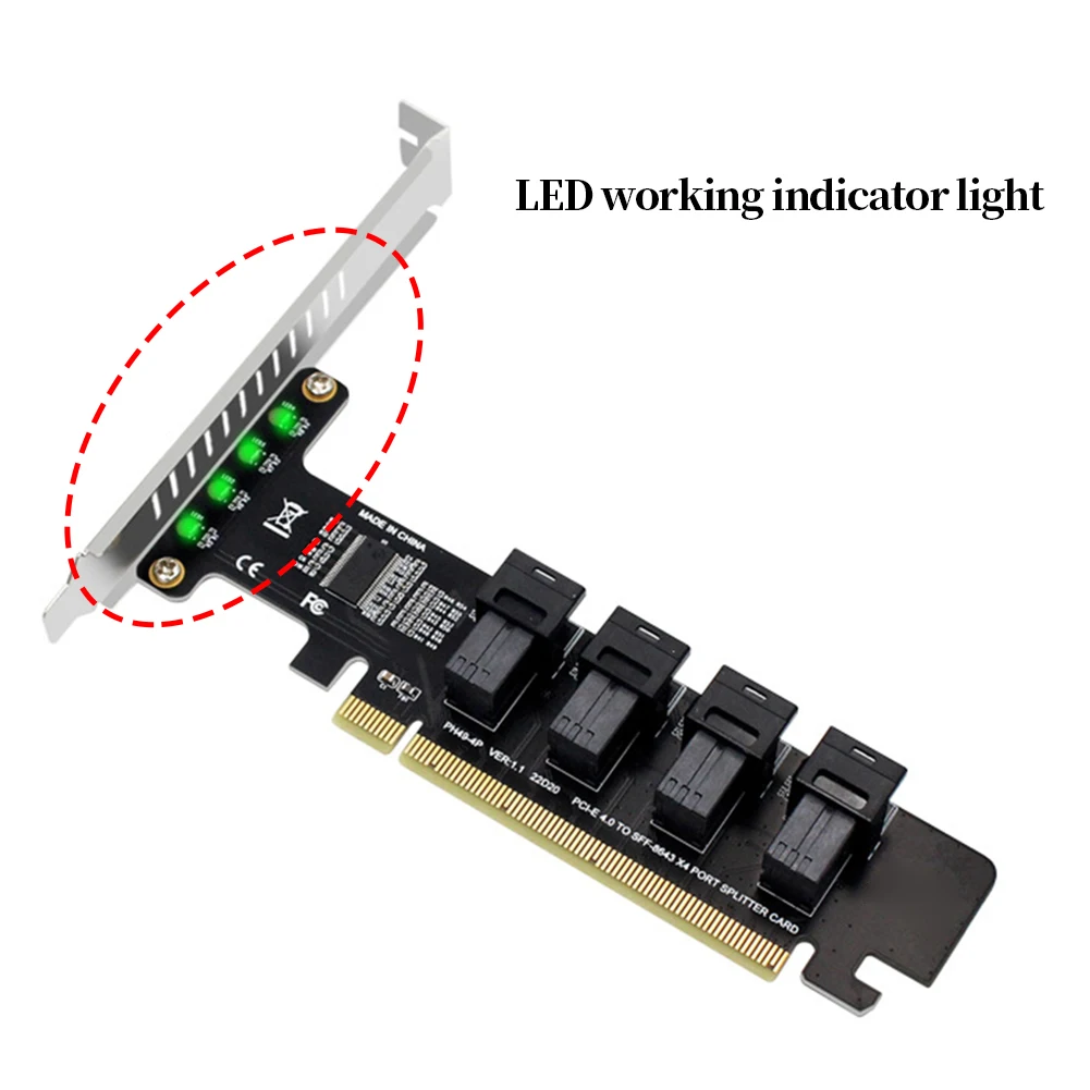 Imagem -03 - Ngff Split Expansion Card Riser para Mineração Riser Pci-e 16x para Portas U.2 Sff8643 8639 U.2