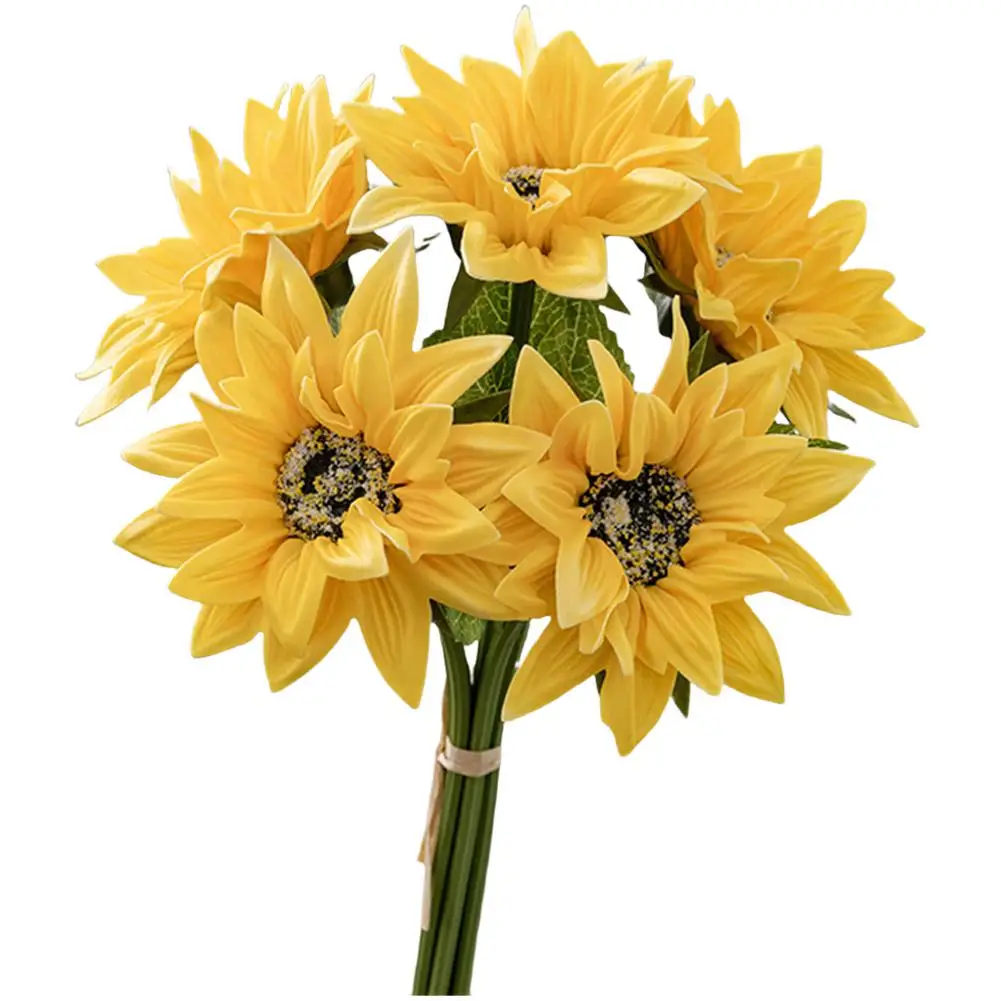 

Sturdy PU Sunflower Bouquets for Long LFor asting Home DecorFor ation For adding WFor armth For and Joy to Your Home