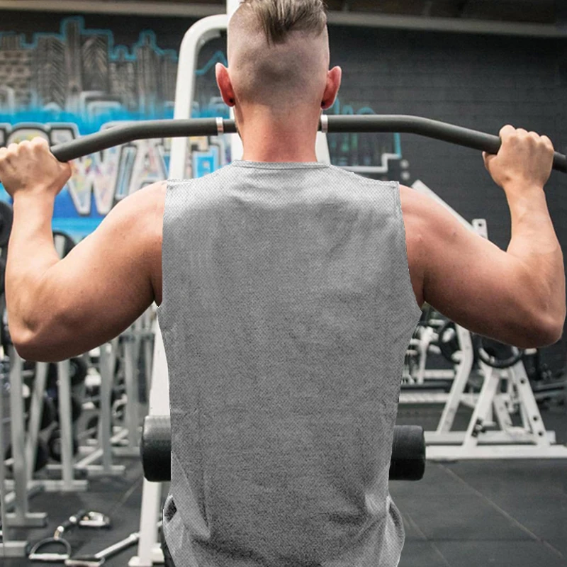 Gym Tank Tops Men Summer Breathable Quick Dry Running Vest Fitness Sportswear Sleeveless T Shirt Workout Singlets Sport Clothing