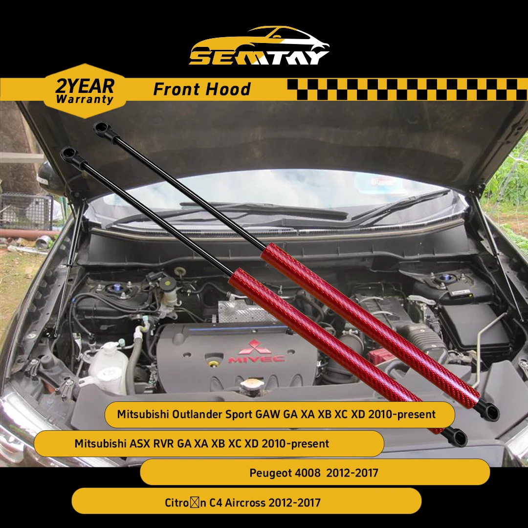

SEMTAY Hood Struts Bonnet Lift Assist Spring Shocks Supports for Citroën C4 Aircross /Peugeot 4008 2012-2017