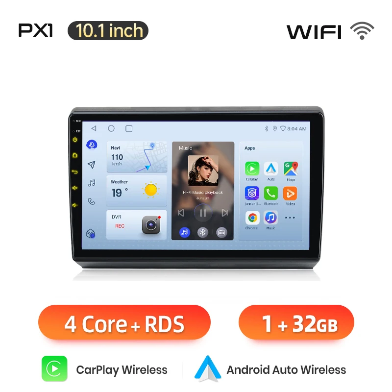 AWESAFE Draadloze CarPlay Android Auto Radio voor VW Volkswagen Caddy 2005 - 2015 GPS Navigatie Plug and Play RDS DSP CAN-BUS Behoud van originele functies
