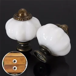 1pc White Imitation Plastic Vintage Door Knobs Cabinet Drawer Cupboard Kitchen Durable Pull Knob Handles for Furniture Hardware