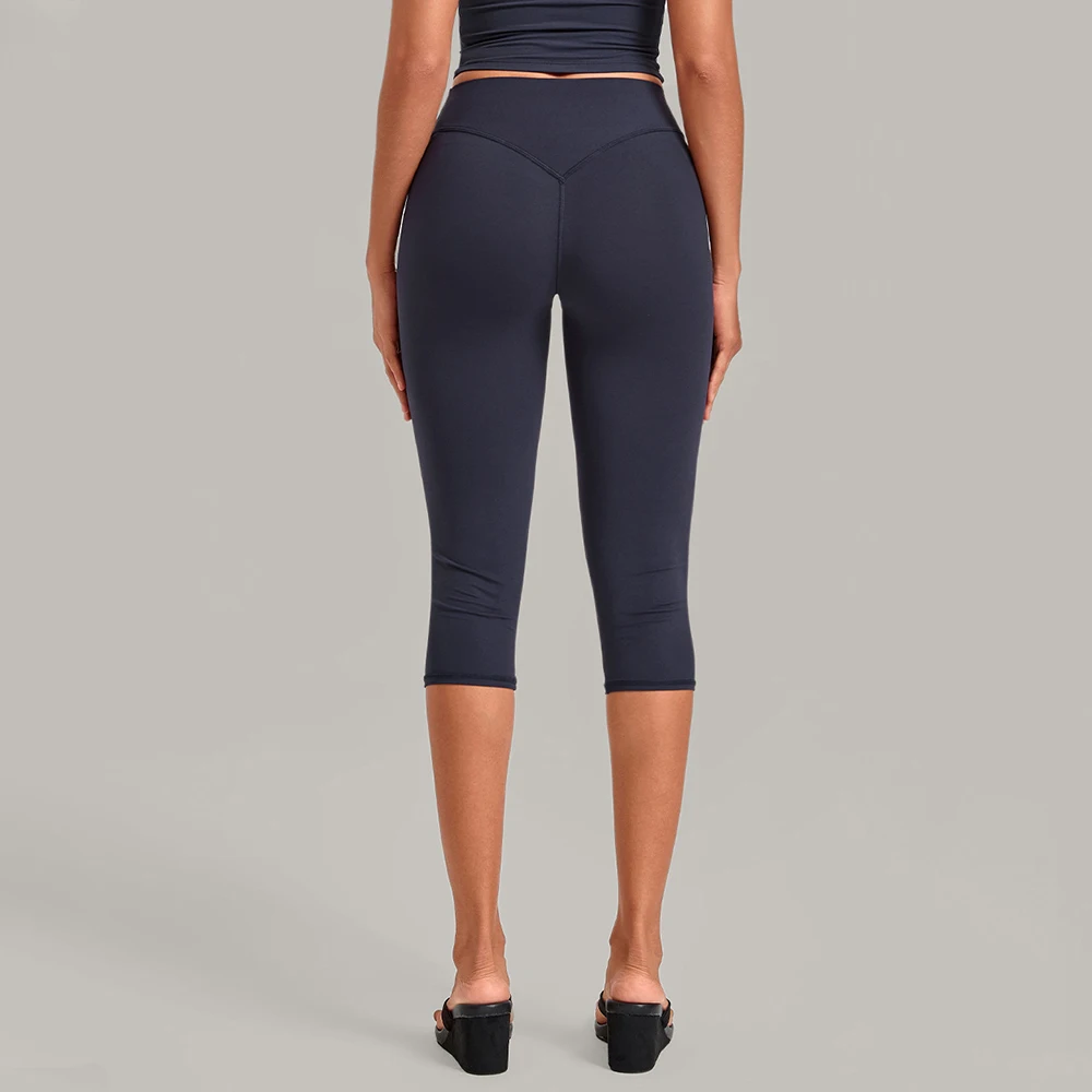 High Waist Yoga Shorts Women's Squat Proof Fitness Capri Pants Cycling Running Sports Shorts Female Push Up Workout Gym Shorts