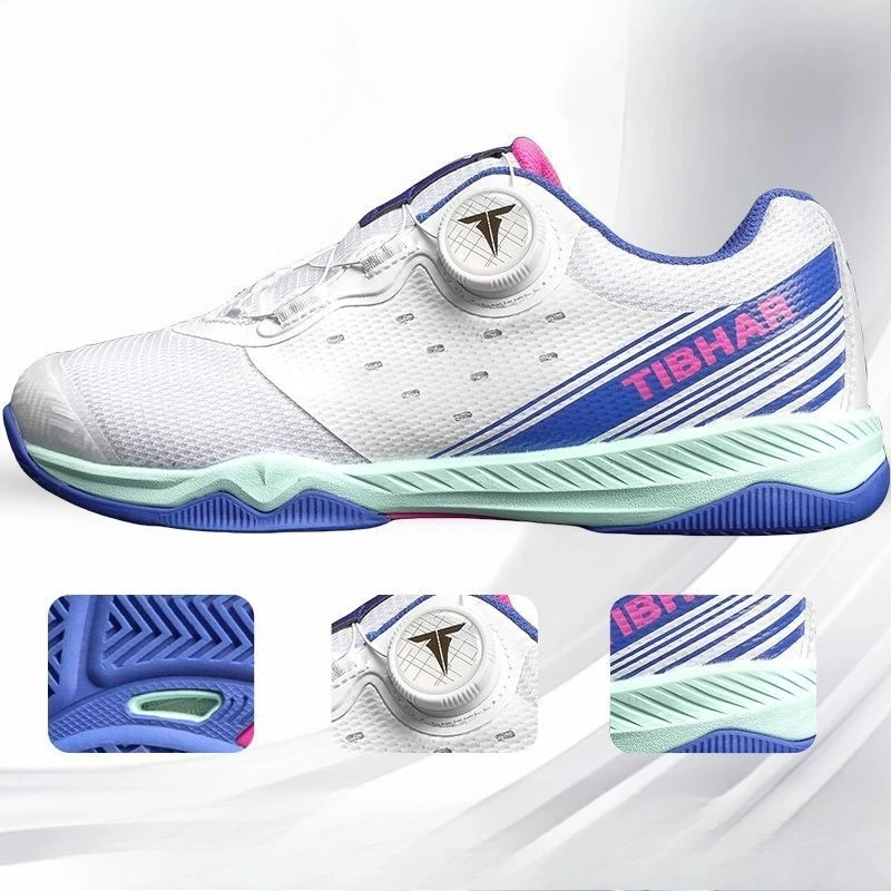 

New Arrival Badminton Shoes for Unisex Professional Table Tennis Shoe Couples rotating buckle Indoor Sports Shoes Men Women