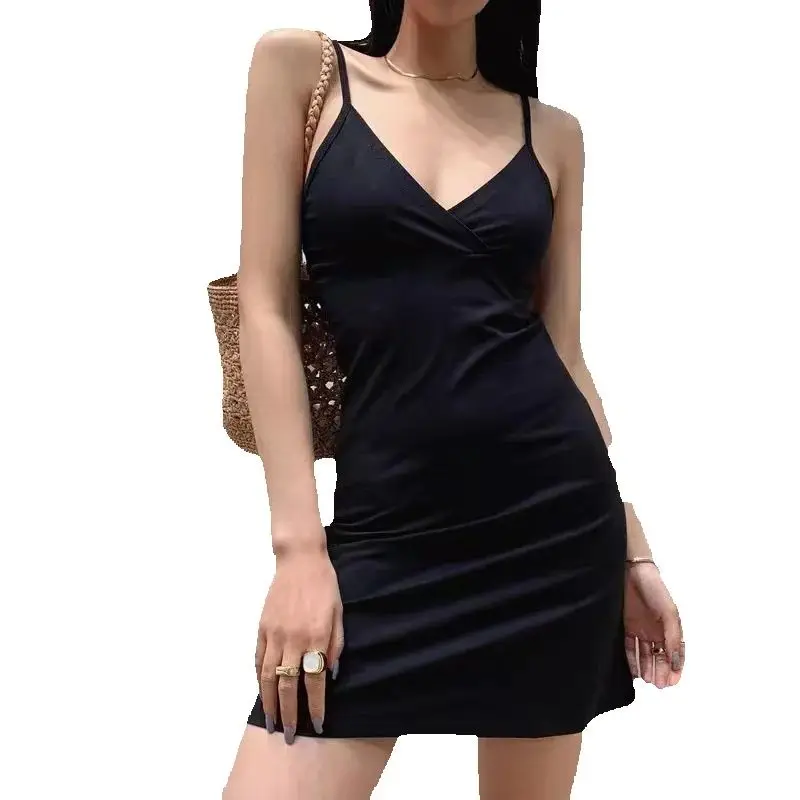 جديد الأزهار زهرة طباعة فستان المرأة البسيطة كاميس الخامس الرقبة مثير نحيل أسود أبيض أزرق فساتين امرأة حفلة سهرة Y2K الملابس Kpop